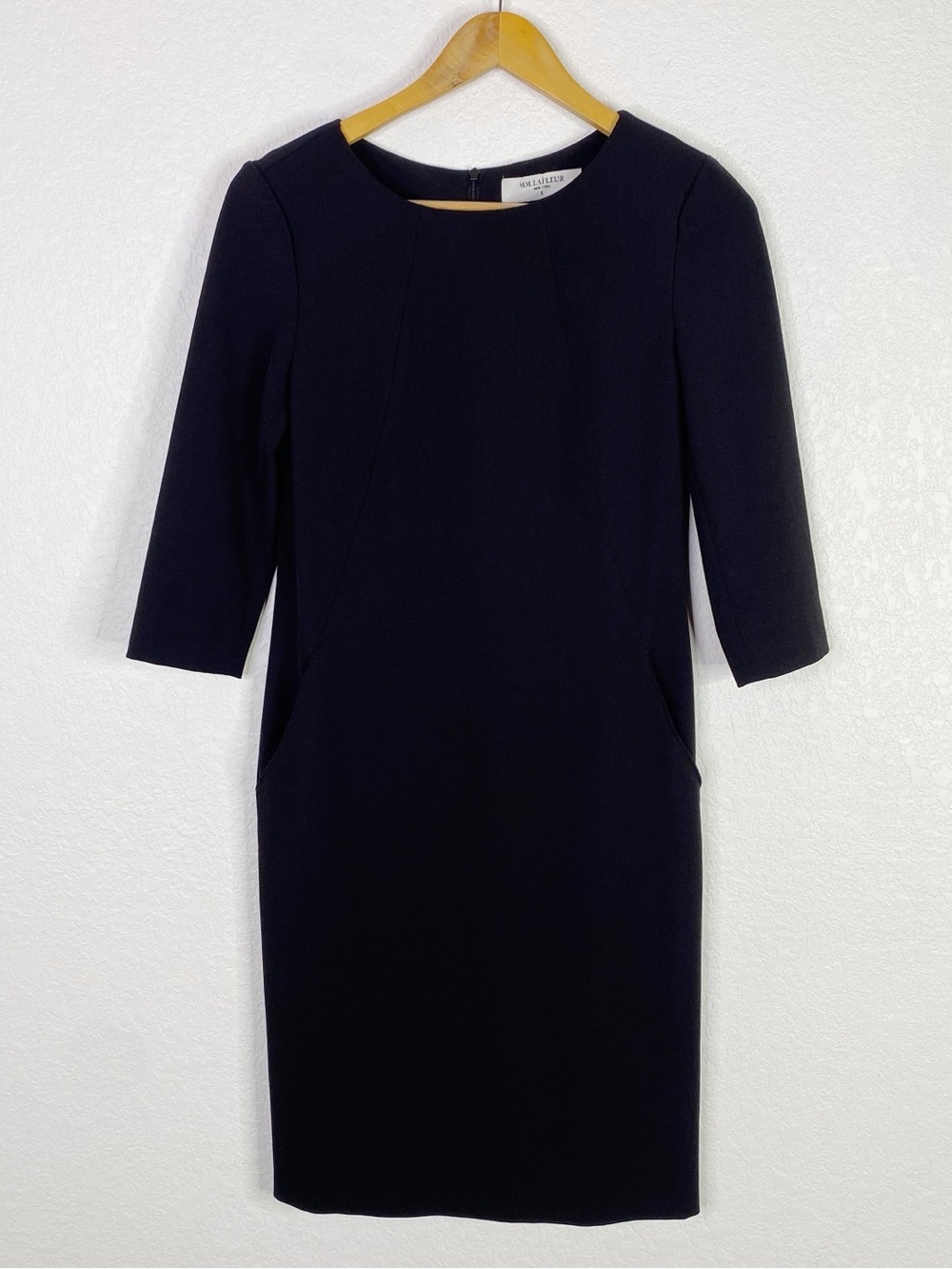 MM Lafleur Black 1/2 Sleeve Sheath Dress